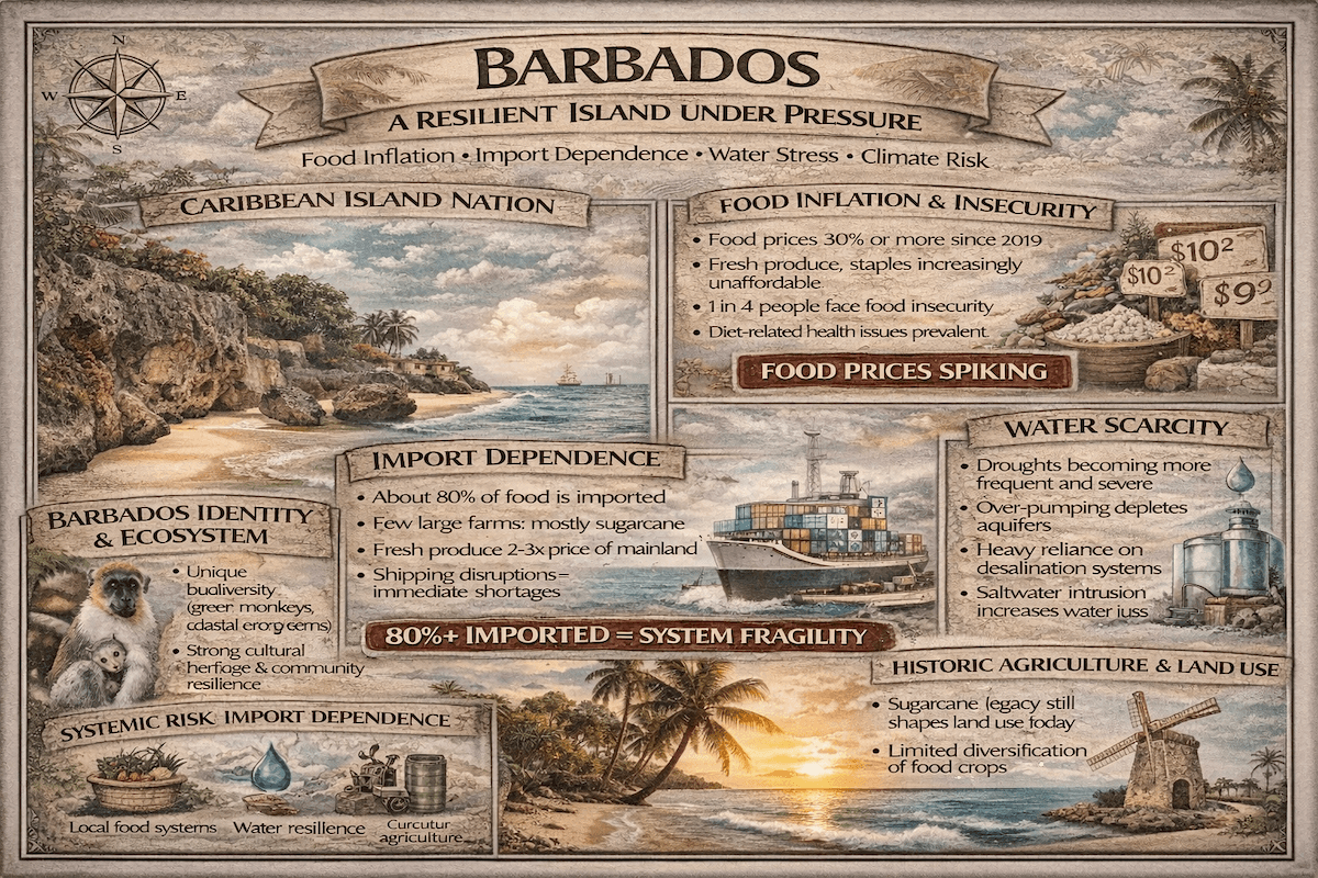 Barbados food security infographic